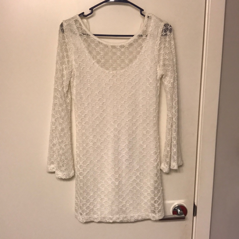 White Crochet Dress